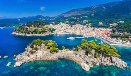 Parga and Panagia Island on the east coast of Greece