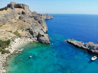 St. Pauls Bucht in Lindos, Rhodos - Griechenland