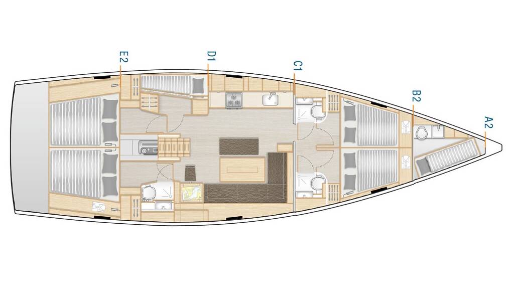 Sailing yacht Hanse 508 Cosmopolitan